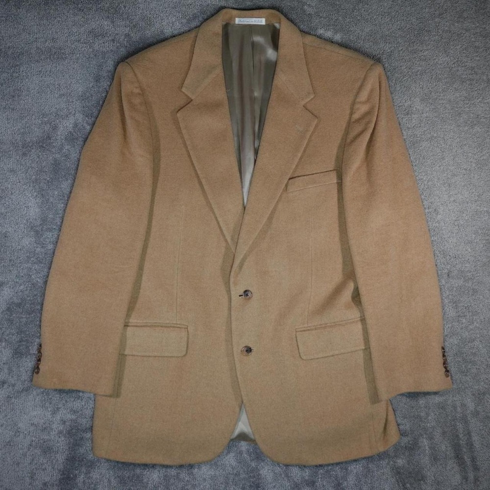 Vintage Camel Hair Blazer Club Room Tailored in USA (23.5x32.5)